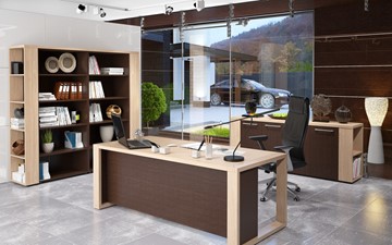 Кабинет руководителя ALTO с высоким шкафом для одежды, низким для документов и журнальным столиком в Симферополе - предосмотр 3