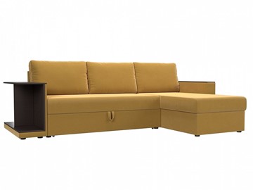Угловой раскладной диван Атланта С, Желтый (микровельвет) в Симферополе