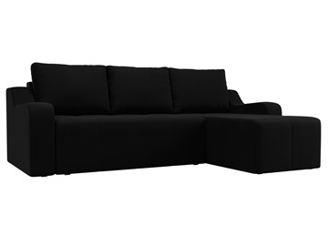 Угловой диван для гостиной Элида, Черный (велюр) в Симферополе