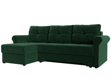 Угловой раскладной диван Леон боннель, Зеленый (Велюр) в Симферополе