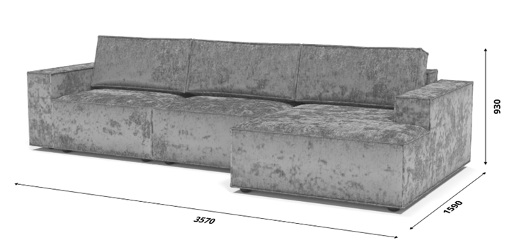 Угловой диван Лофт 357х159х93 (НПБ/Еврокнижка) в Симферополе - изображение 8