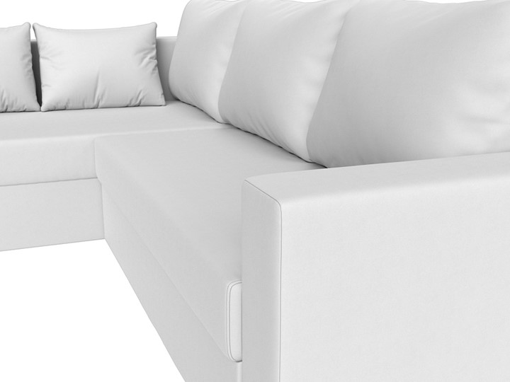 Угловой раскладной диван Мансберг, Белый (Экокожа) в Симферополе - изображение 4