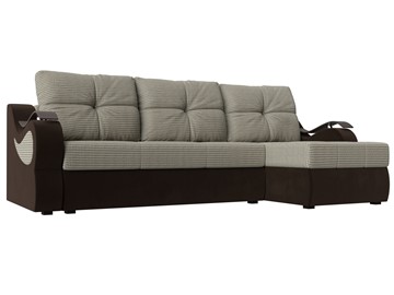 Угловой диван Меркурий, Корфу 02 (рогожка)/коричневый (вельвет) в Симферополе