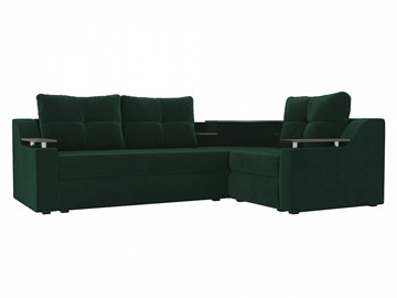 Угловой раскладной диван Тесей Боннель, Зеленый (Велюр) в Симферополе