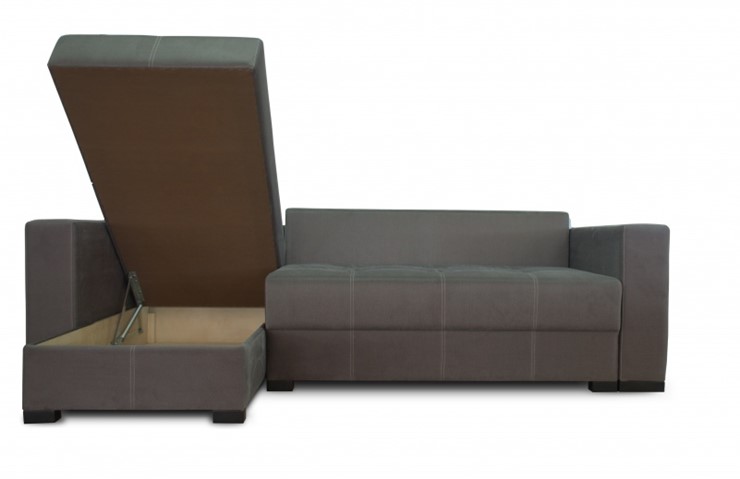 Угловой диван Fashion soft 210 (Uno grey + Brix latte) в Симферополе - изображение 2