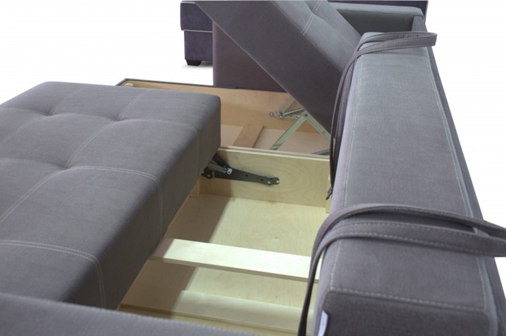 Угловой диван Fashion soft 210 (Uno grey + Brix latte) в Симферополе - изображение 3