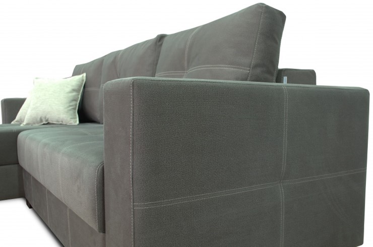 Угловой диван Fashion soft 210 (Uno grey + Brix latte) в Симферополе - изображение 5