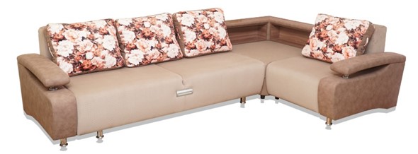 Угловой диван Престиж-15 люкс с полкой в Симферополе - изображение