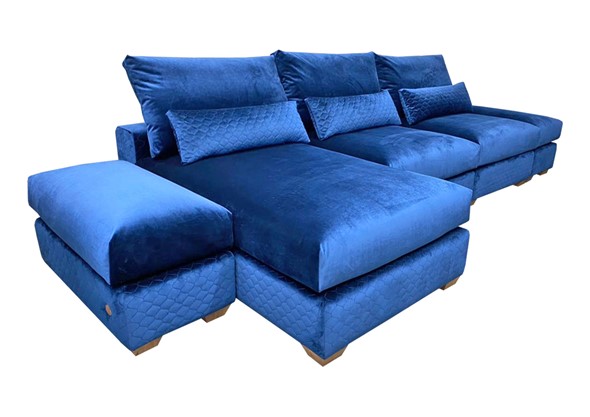 Угловой диван V-10-M ДУ (ПУФ2+Д4+ПС+ПС+ПУФ2), Memory foam в Симферополе - изображение