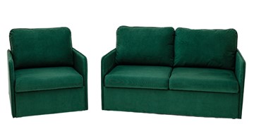 Комплект мебели Амира зеленый диван + кресло в Симферополе