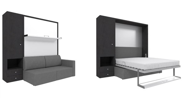 Диван Кровать-трансформер Smart (ШЛ+КД 1400), шкаф левый, правый подлокотник в Симферополе - изображение