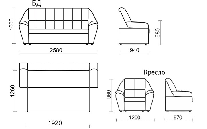 Прямой диван Блистер БД в Симферополе - изображение 7