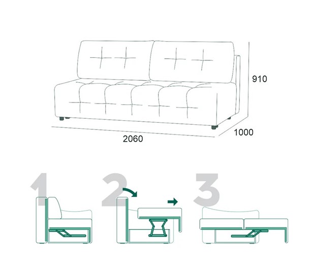 Прямой диван Бруно БД в Симферополе - изображение 5
