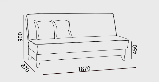 Прямой диван Наварра 2 БД в Симферополе - изображение 5