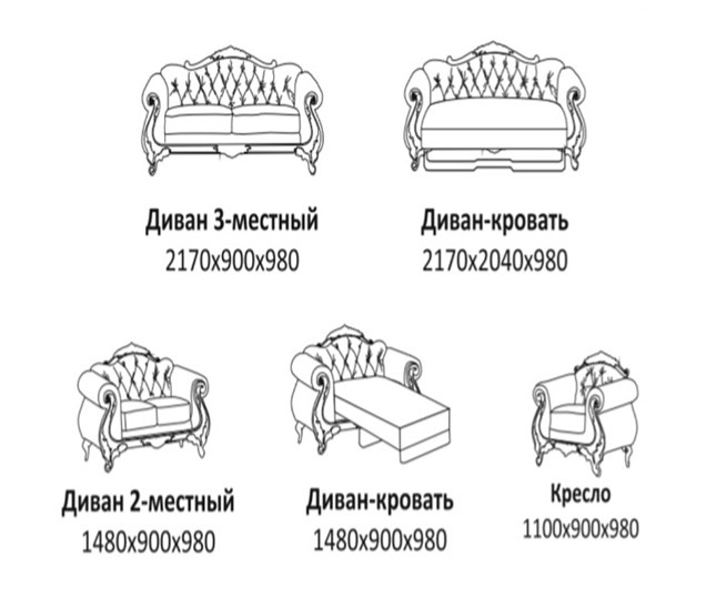 Малый диван Лувр X, ДМ2 в Симферополе - изображение 2