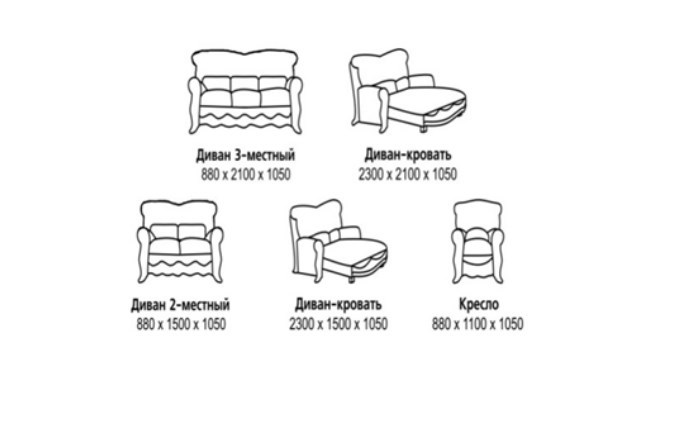 Малый диван Барокко 2, ДМ2 в Симферополе - изображение 4