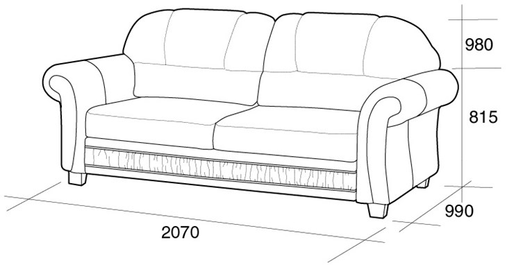 Прямой диван София 3Т в Симферополе - изображение 4