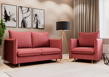 Комплект мебели диван и кресло Гримма коралл в Симферополе