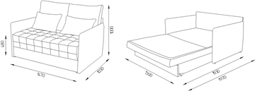 Прямой диван Дакота 130 (ППУ) в Симферополе - предосмотр 7
