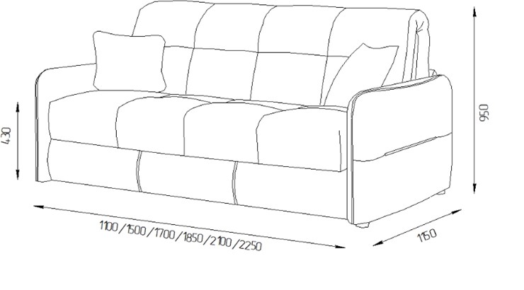 Прямой диван Токио 2 150 (НПБ) в Симферополе - изображение 6