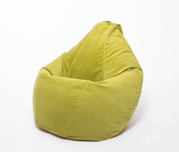 Кресло-мешок Груша малое, велюр однотон, травянное в Симферополе - предосмотр