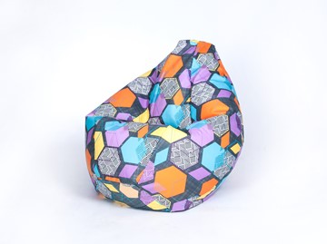 Кресло-мешок Груша среднее, велюр принт, геометрия в Симферополе