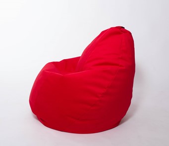 Кресло-мешок Груша большое, велюр однотон, красное в Симферополе - предосмотр 1