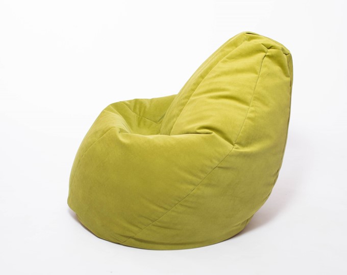 Кресло-мешок Груша малое, велюр однотон, травянное в Симферополе - изображение 2