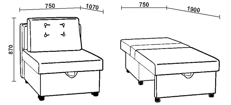 Кресло раскладное НЕО 61М в Симферополе - изображение 2