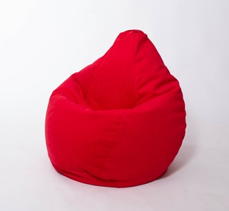 Кресло-мешок Груша большое, велюр однотон, красное в Симферополе - предосмотр