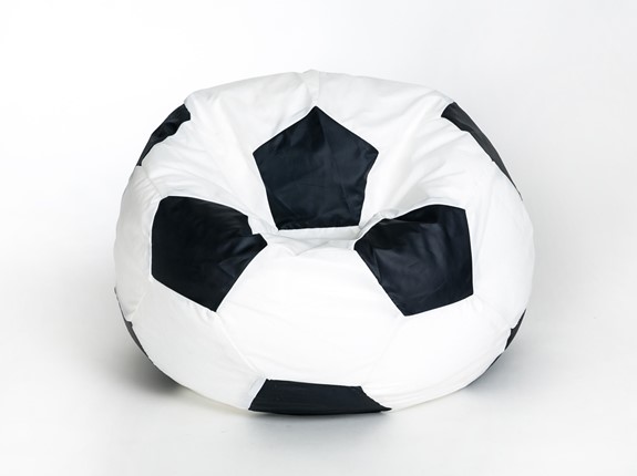 Кресло-мешок Мяч малый, бело-черный в Симферополе - изображение