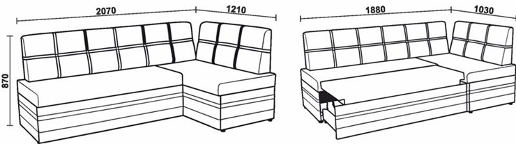 Кухонный диван НЕО КМ-06 ДУ с механизмом в Симферополе - изображение 5