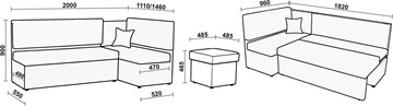 Угловой кухонный диван Нео КМ 3 с механизмом 2000*1110 в Симферополе - предосмотр 20