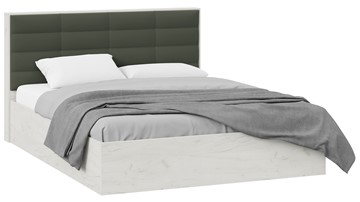 Спальная кровать Агата тип 1 (Дуб крафт белый, Велюр Серый) в Симферополе