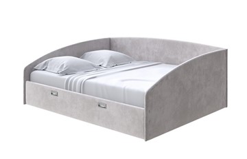 Кровать 2-спальная Bono 160х200, Велюр (Лофти Серый) в Симферополе