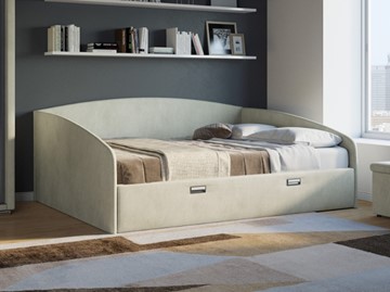 Двуспальная кровать Bono 180х200, Велюр (Лофти лён) в Симферополе
