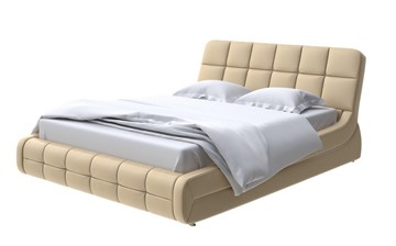 Кровать двуспальная Corso-6 140x200, Экокожа (Золотой перламутр) в Симферополе