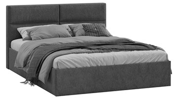 Кровать в спальню Глосс Тип 1 (Микровелюр Wellmart Graphite) в Симферополе