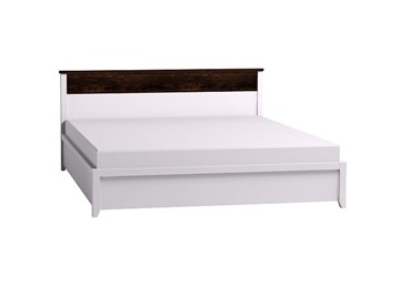 Кровать Норвуд 31 с гибкими ламелями металл, Белый-Орех шоколадный в Симферополе