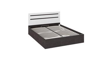 Двуспальная кровать с подъемным механизмом Фьюжн ТД-260.01.04 (Белый глянец, Венге Линум) в Симферополе