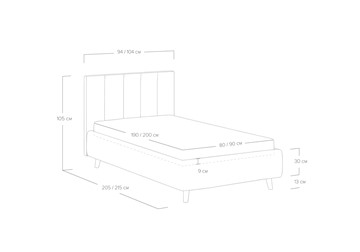 Кровать с подъемным механизмом Alma 90х200 в Симферополе - предосмотр 4