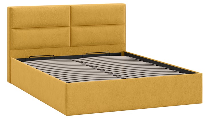Кровать с механизмом двуспальная Глосс Тип 1 (Микровелюр Wellmart Yellow) в Симферополе - изображение 2