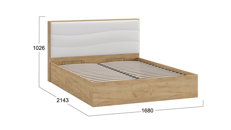Кровать с механизмом Миранда тип 1 (Дуб крафт золотой/Белый глянец) в Симферополе - изображение 1