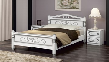 Кровать 1-спальная Карина-5 (Белый Жемчуг) 90х200 в Симферополе