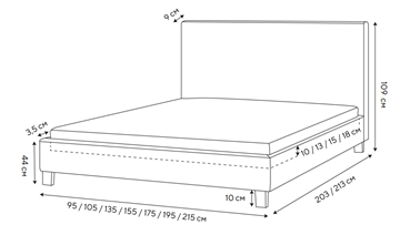 Кровать Lino 140х200, Велюр (Monopoly Прованский синий (792)) в Симферополе - предосмотр 1