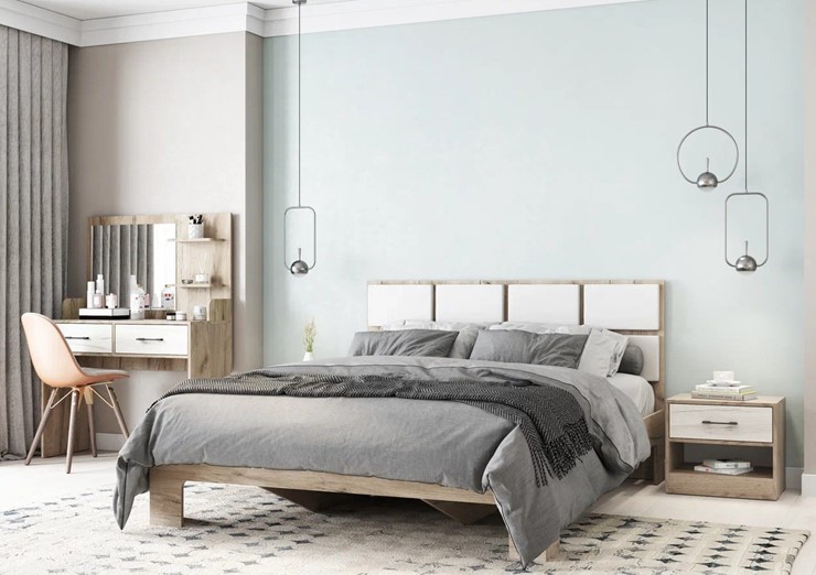 Мебель для спальни Соната №1 Дуб Крафт Серый - Дуб Крафт Белый в Симферополе - изображение