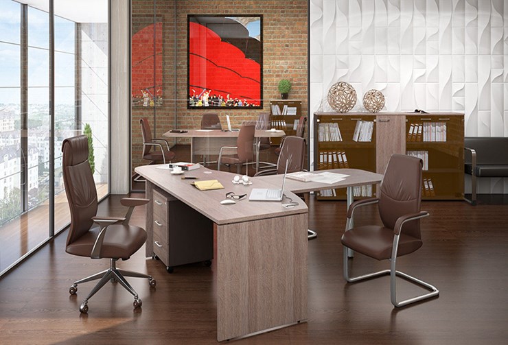 Офисный комплект мебели Xten с большим шкафом для документов для 2 сотрудников в Симферополе - изображение 2
