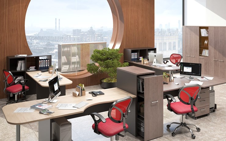 Комплект офисной мебели Xten для двух сотрудников с тумбочками в Симферополе - изображение 5