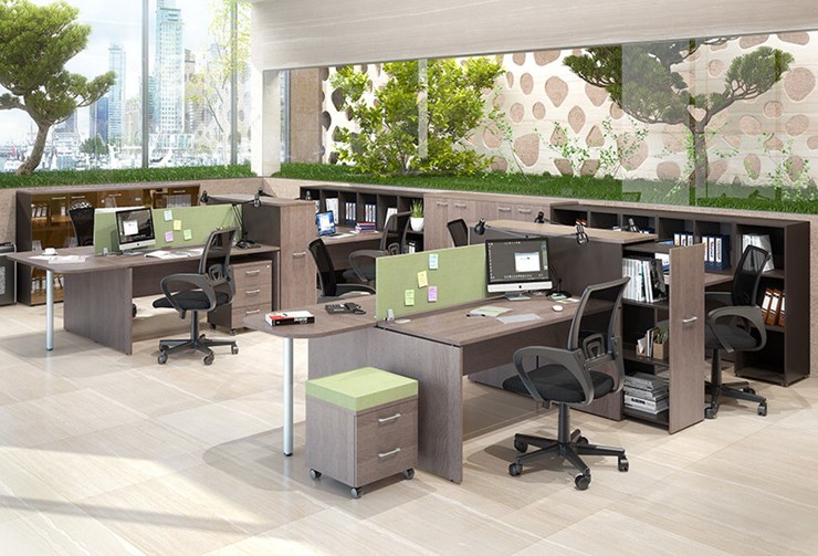 Офисный комплект мебели Xten с большим шкафом для документов для 2 сотрудников в Симферополе - изображение 1