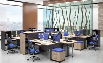 Комплект офисной мебели Xten для двух сотрудников с тумбочками в Симферополе - предосмотр 6